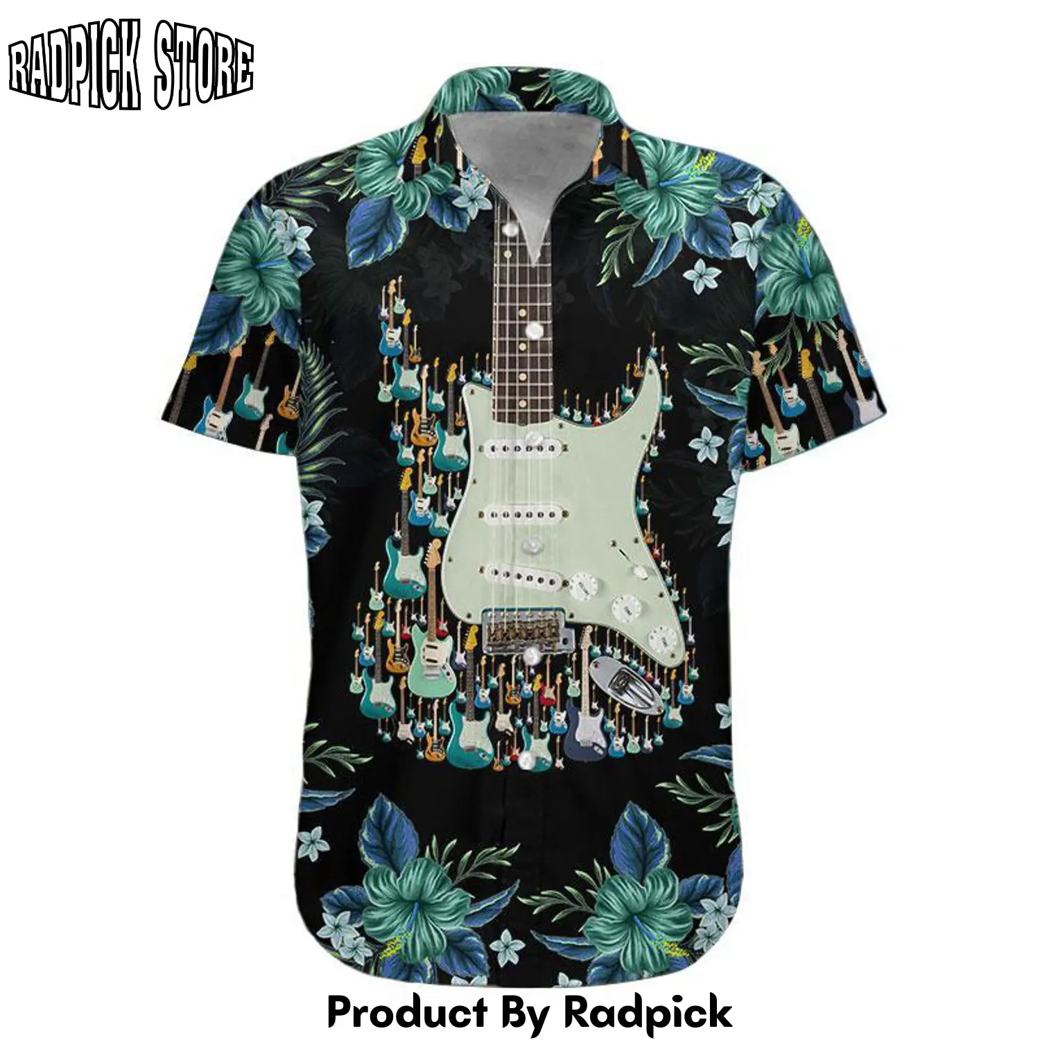 Radpick 3d electric guitar hawaii shirt rp292865
